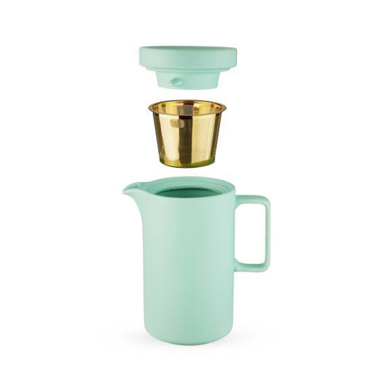Pinky Up Jona 5 Cup Infuser Teapot - Matte Mint Finish - Image 4
