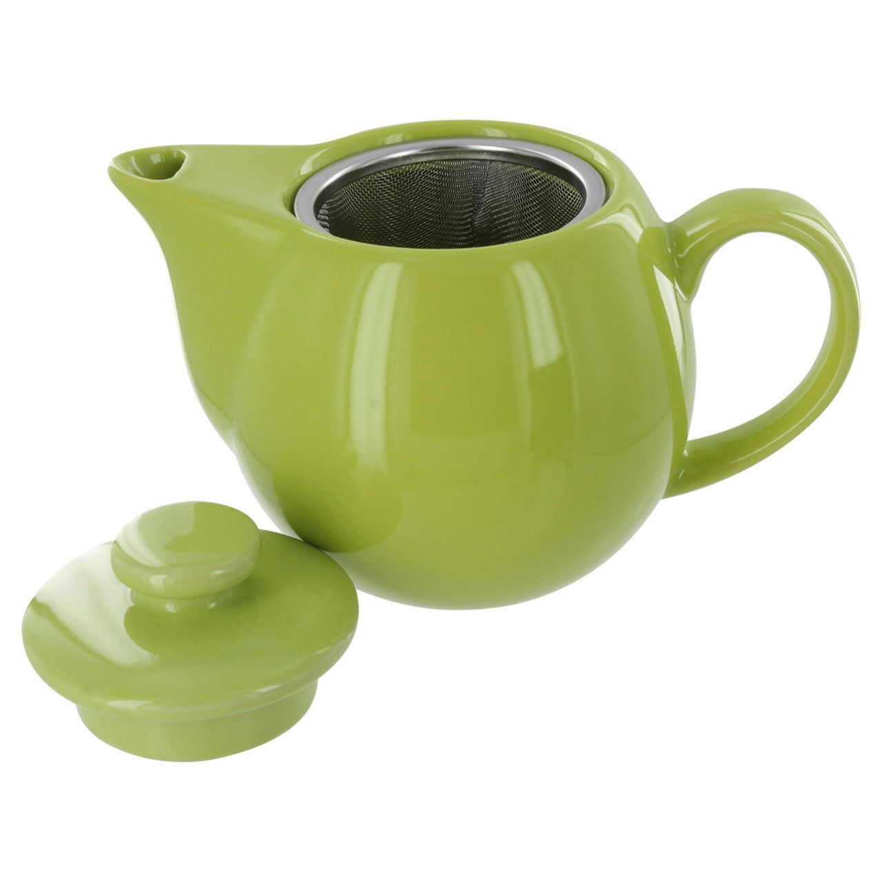 Teaz Cafe Teapot with Stainless Steel Infuser - 14oz - Green