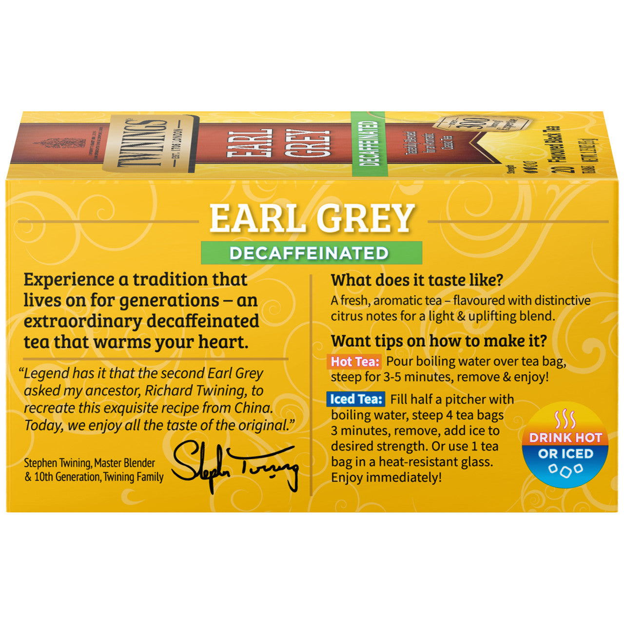 Twinings Earl Grey Decaffeinated Tea - 20 count