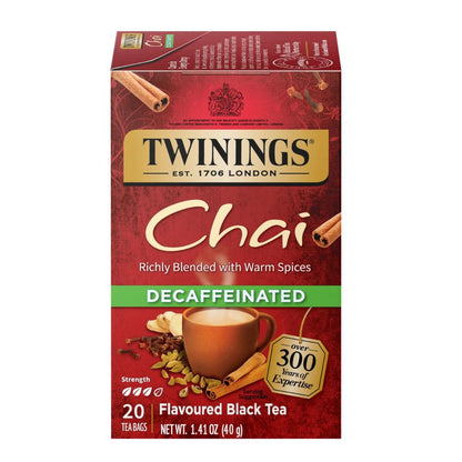 Twinings Decaffeinated Chai Tea - 20 count - Image 1