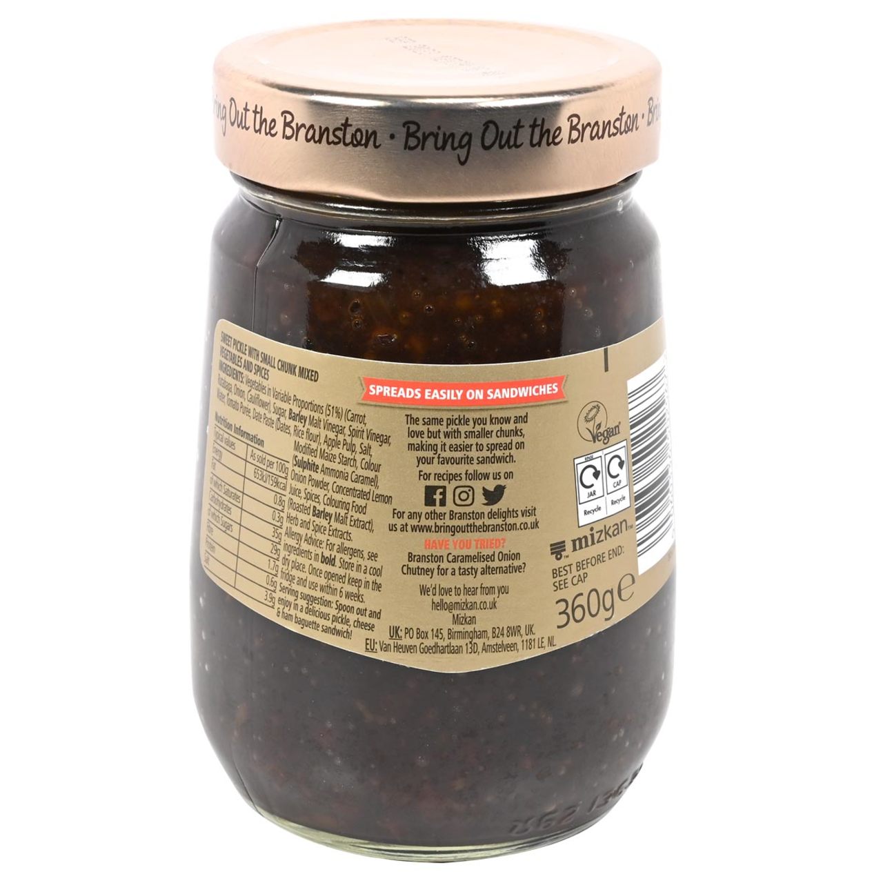 Branston Small Chunk Pickle - 12.69oz (360g) - Image 2