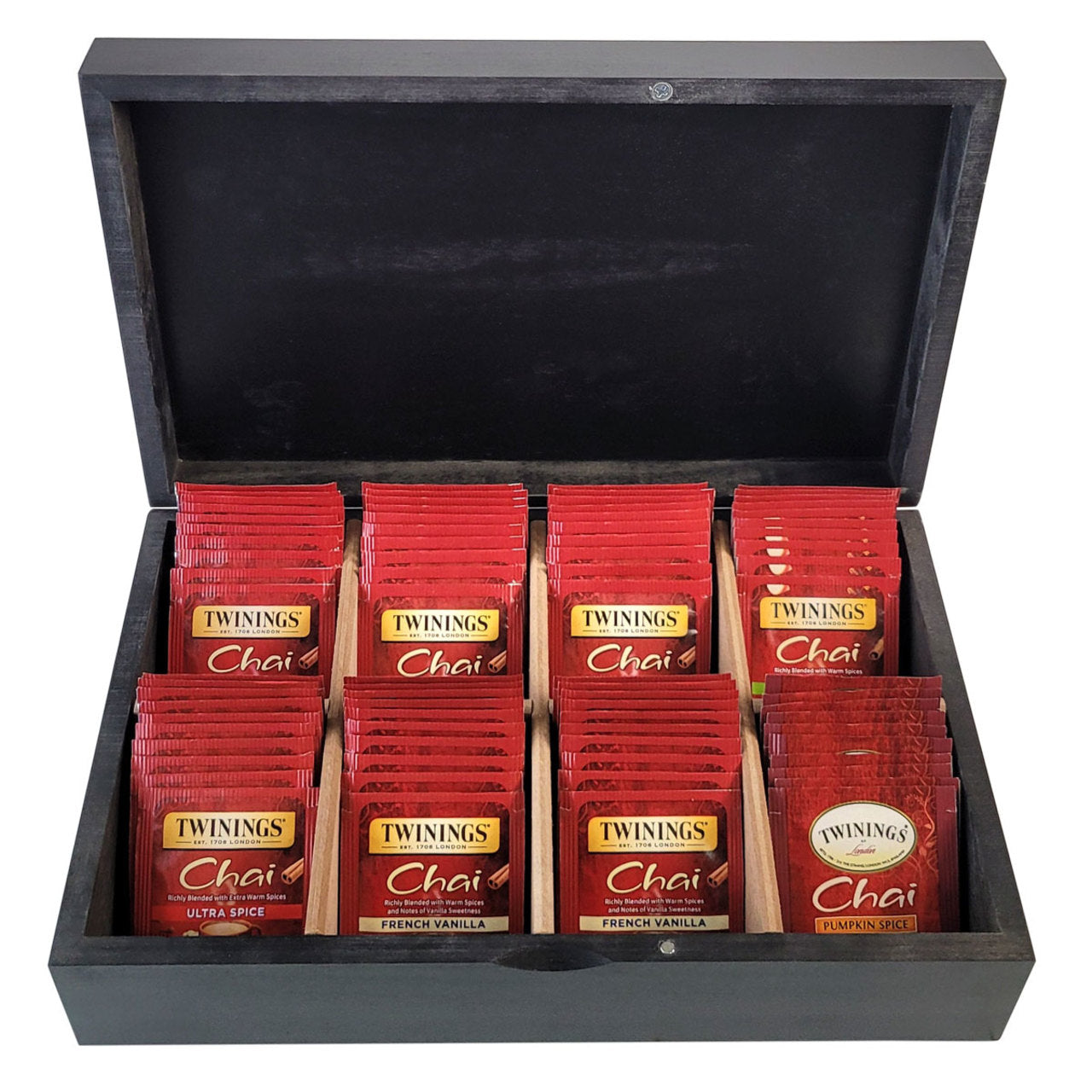 Tea Chests with Tea - Twinings' Chai Selections