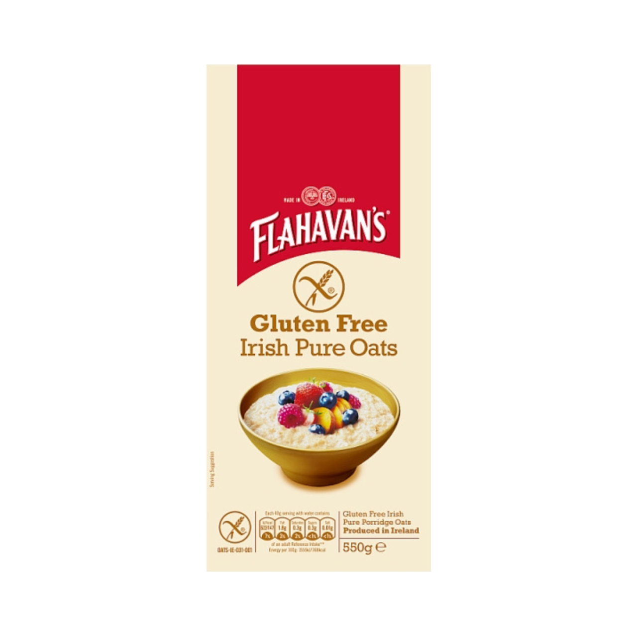 Flahavans Gluten Free Irish Oats - 19.4oz (550g)