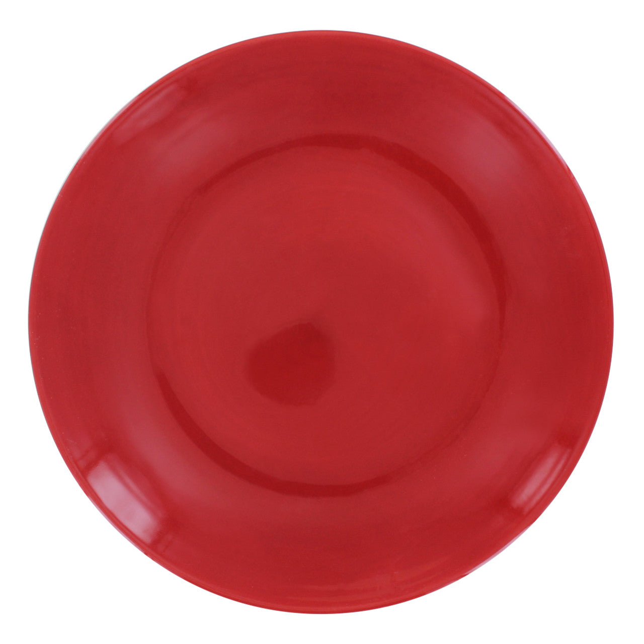 Red plate on a white background