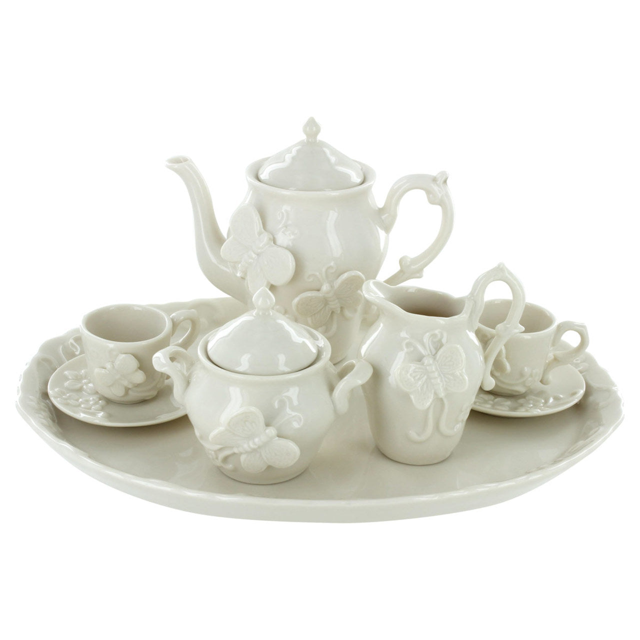 Childrens Tea Set -10 pcs - Raised Butterflies