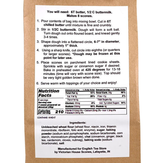 ETS Scone Mix - Indian Chai - 10.34oz (293g) - Image 2