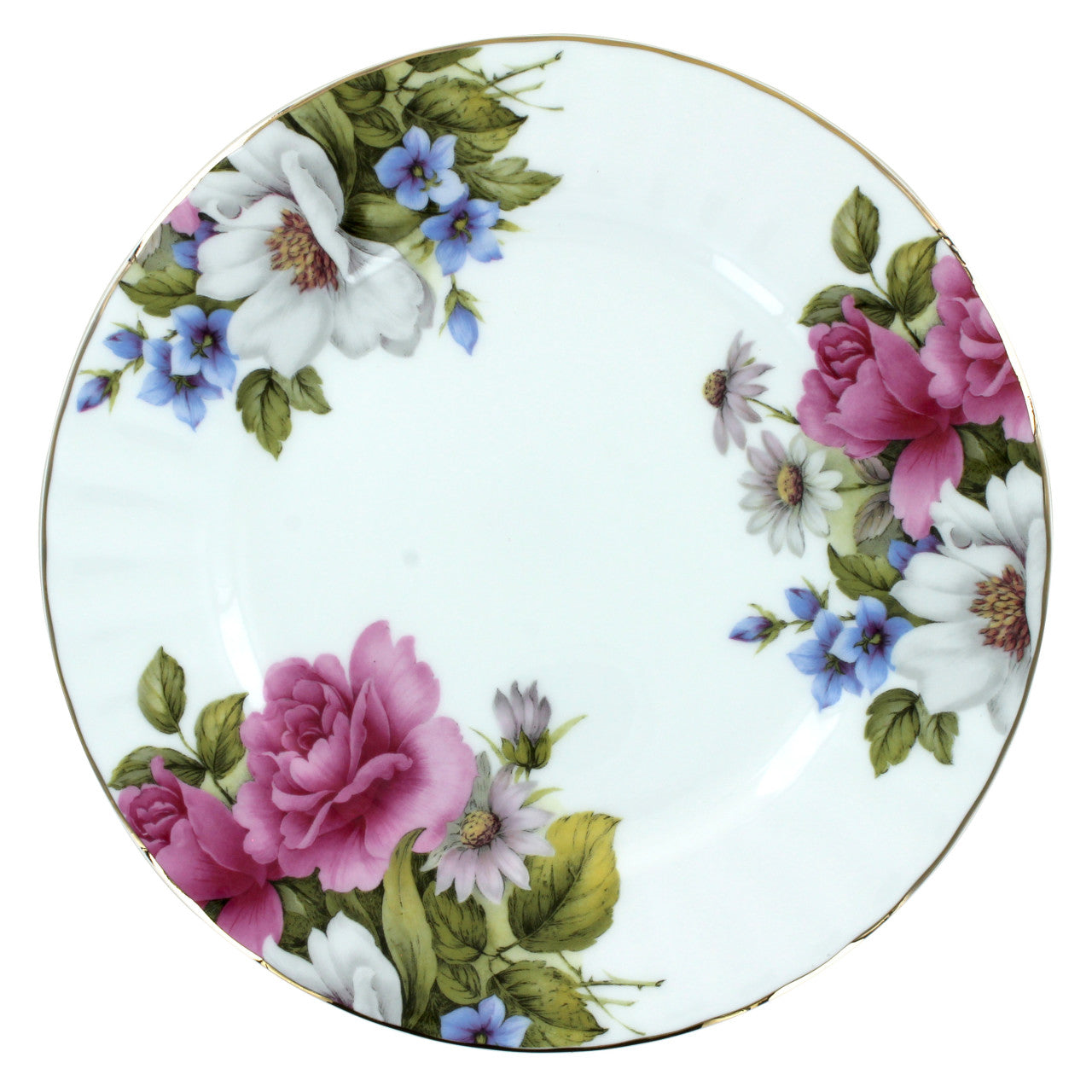 Grace's Rose Bone China - 7.5in Dessert Plates - Set of 4