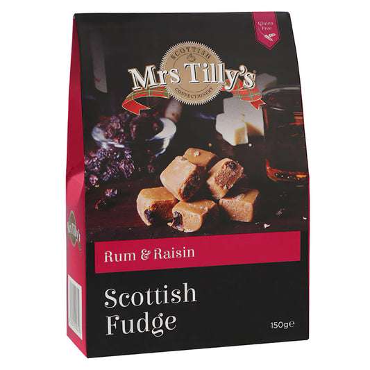 Mrs. Tilly's Rum & Raisin Fudge Carton - 5.29oz (150g)