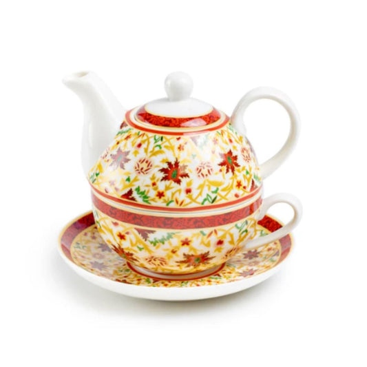 Lotus Floral - Porcelain Tea for One Set