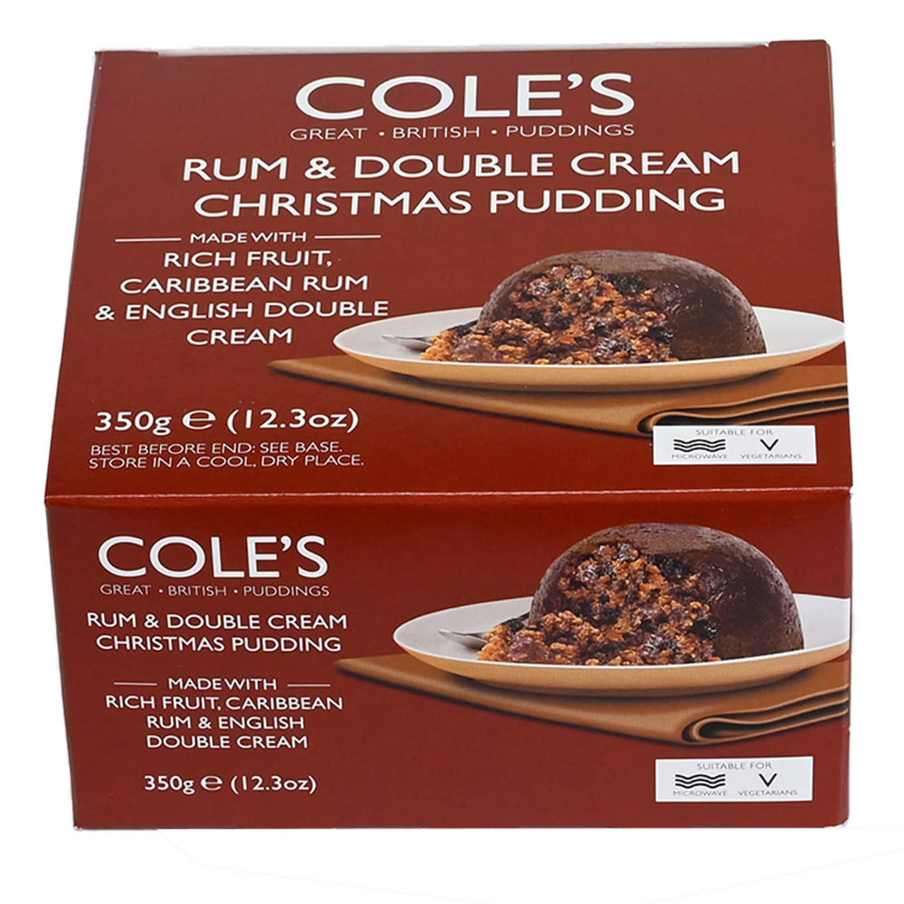 Cole’s Rum & Double Cream Christmas Pudding - 12.3oz (350g)