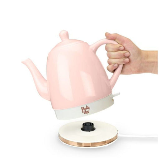 Noelle Pink Ceramic Electric Tea Kettle - 1.5L - Image 1