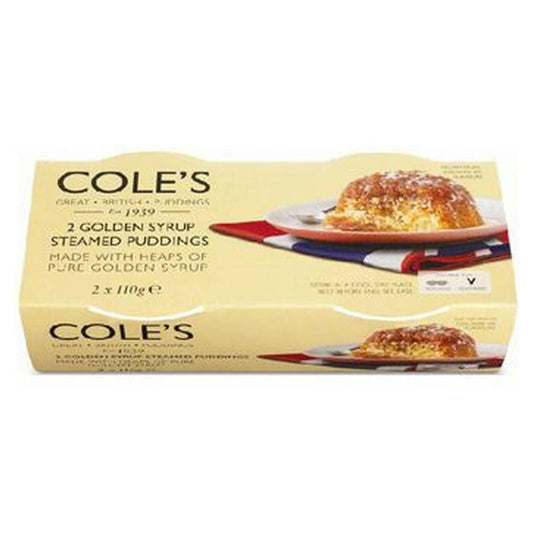 Coles Golden Syrup Steamed Pudding Twin Pack - 2x110g