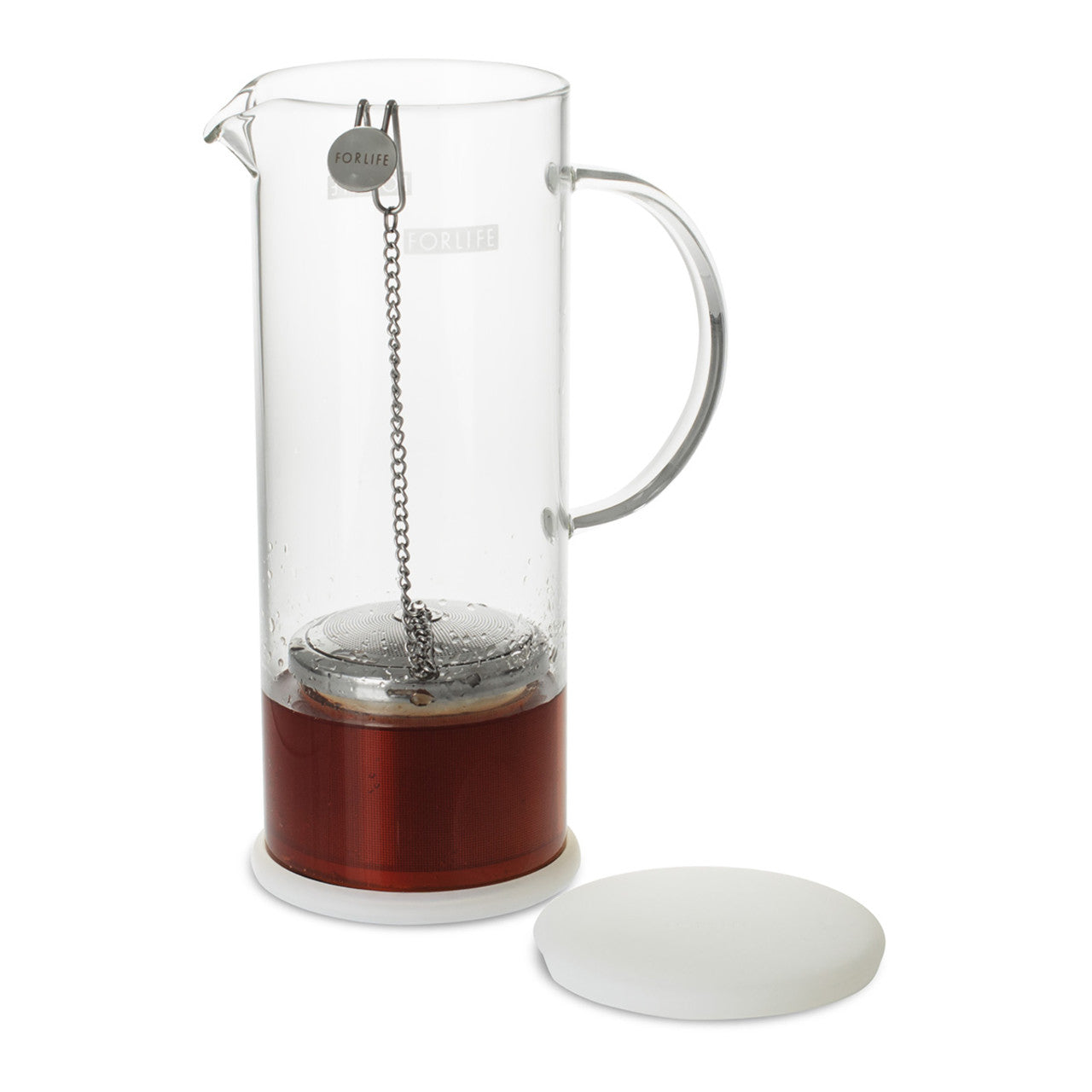 Forlife Lucent Glass Iced Tea Jug w/ Capsule Infuser 48 oz.-Mint Green