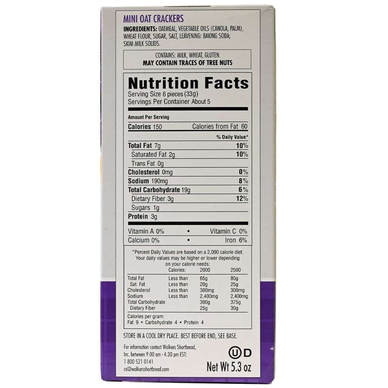 Walkers Mini Oat Crackers  - 5.3oz (150g)