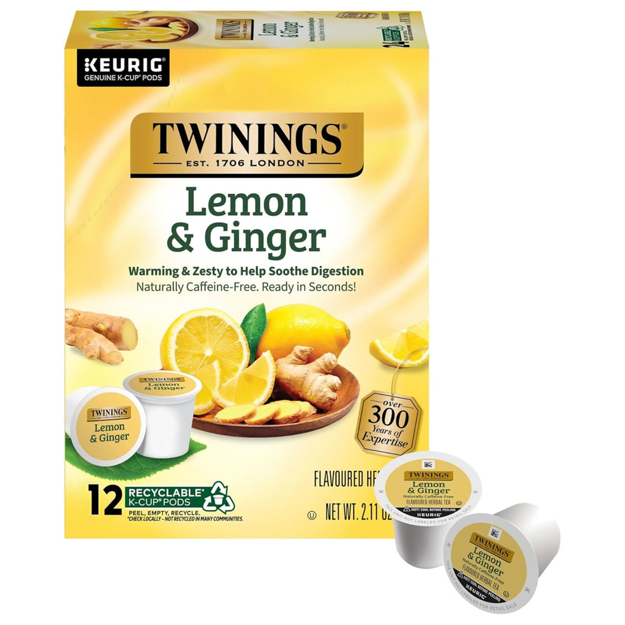 Twining's Lemon & Ginger Tea K-Cups - 12 count