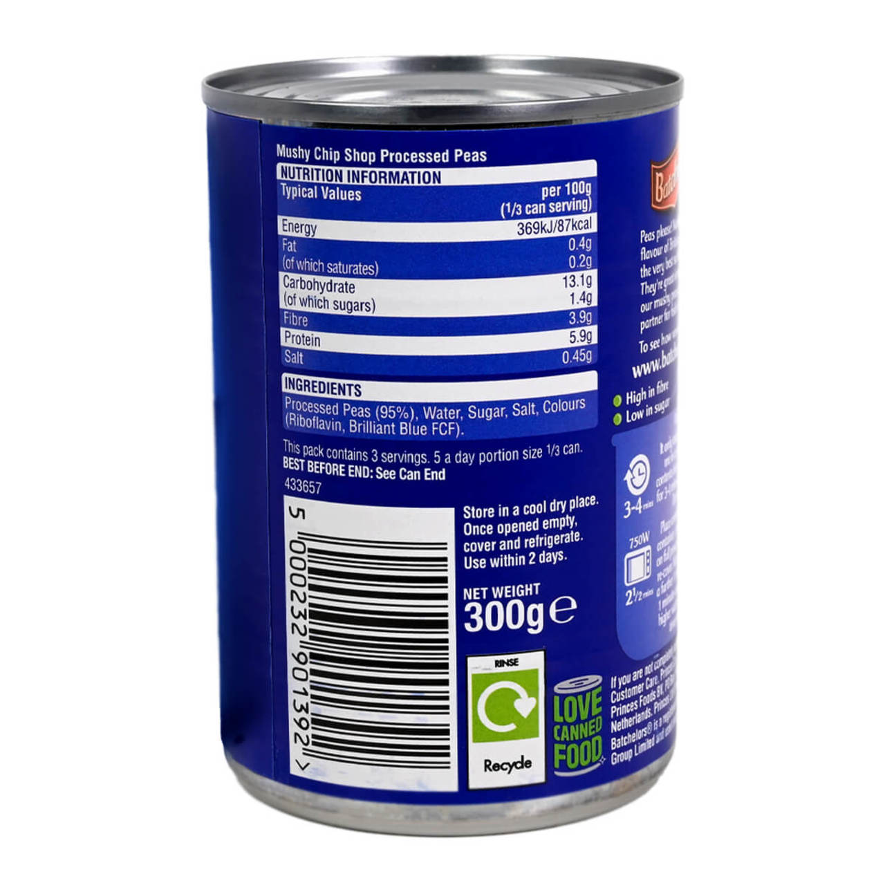 Batchelors Chip Shop Mushy Peas - 10.59oz (300g)