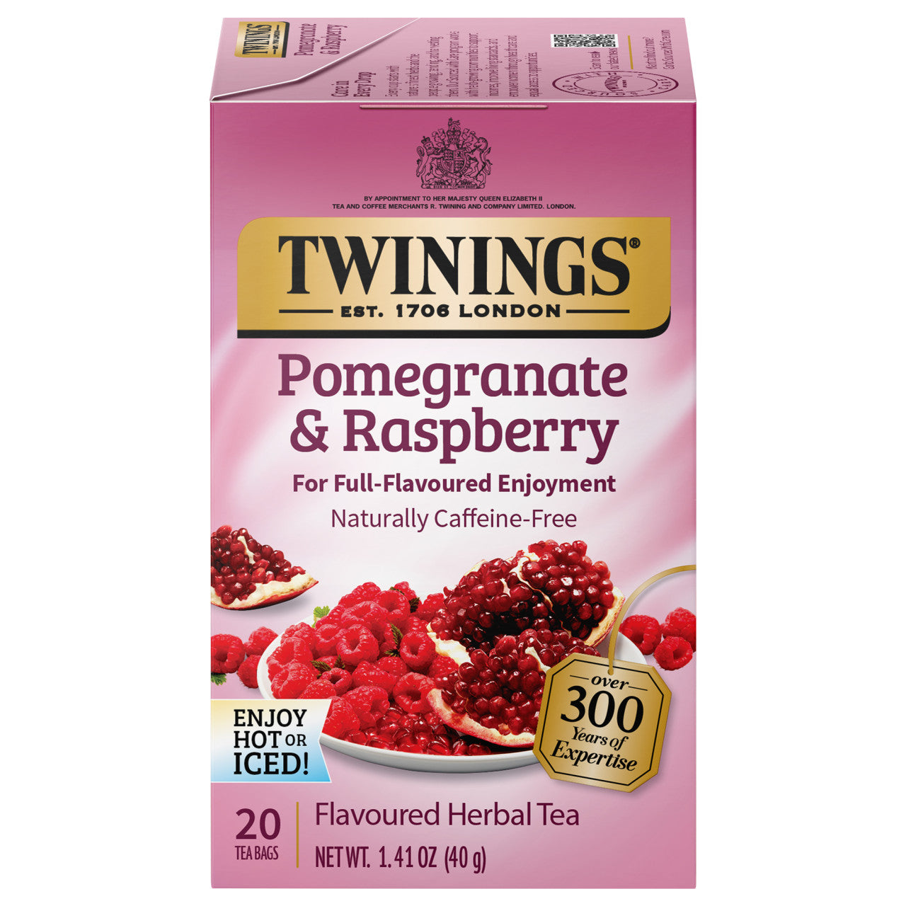 Twinings' Pomegranate & Raspberry Herbal Tea - 20 count - Image 1