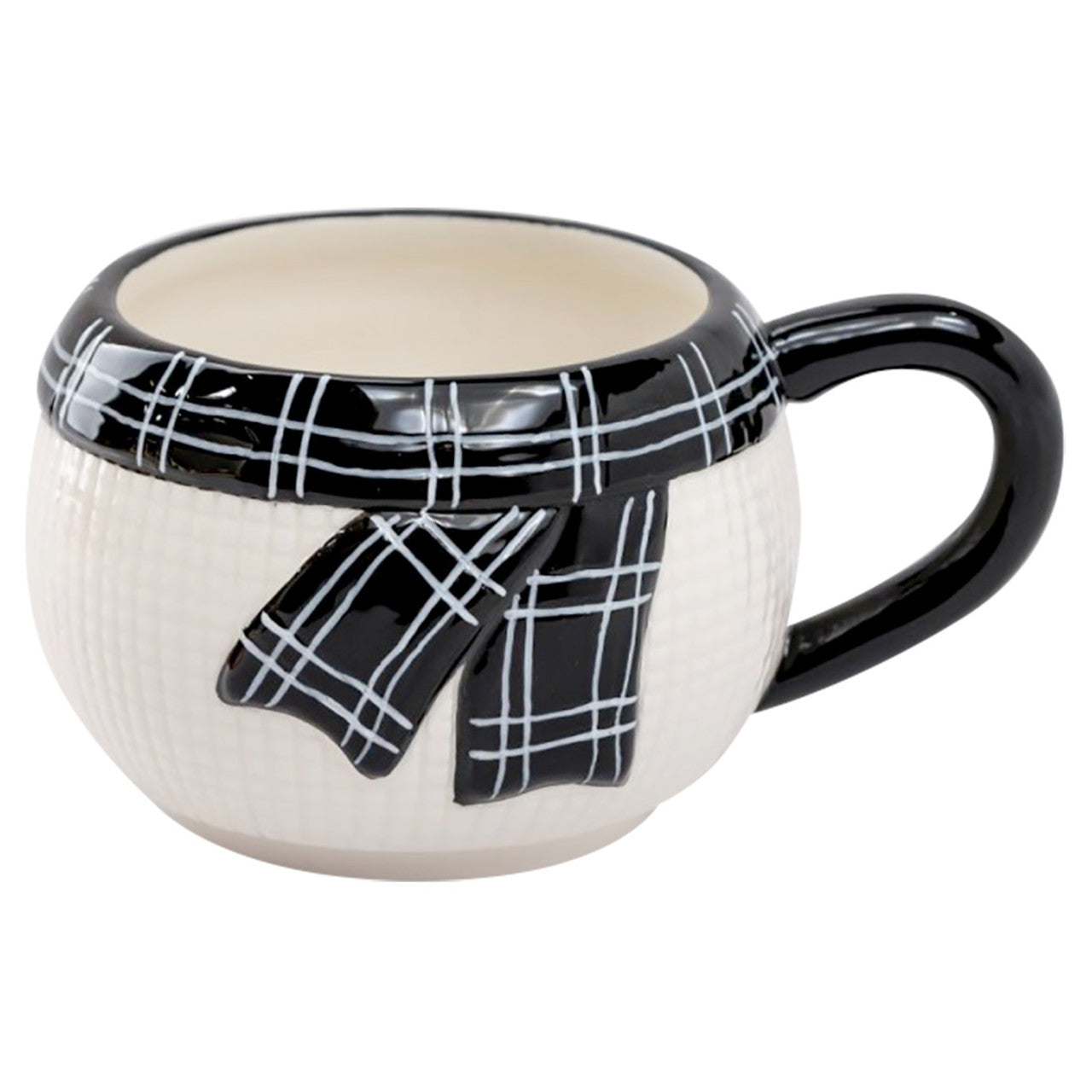 Snowman Ceramic Mugs - Set of 2 - Stackable