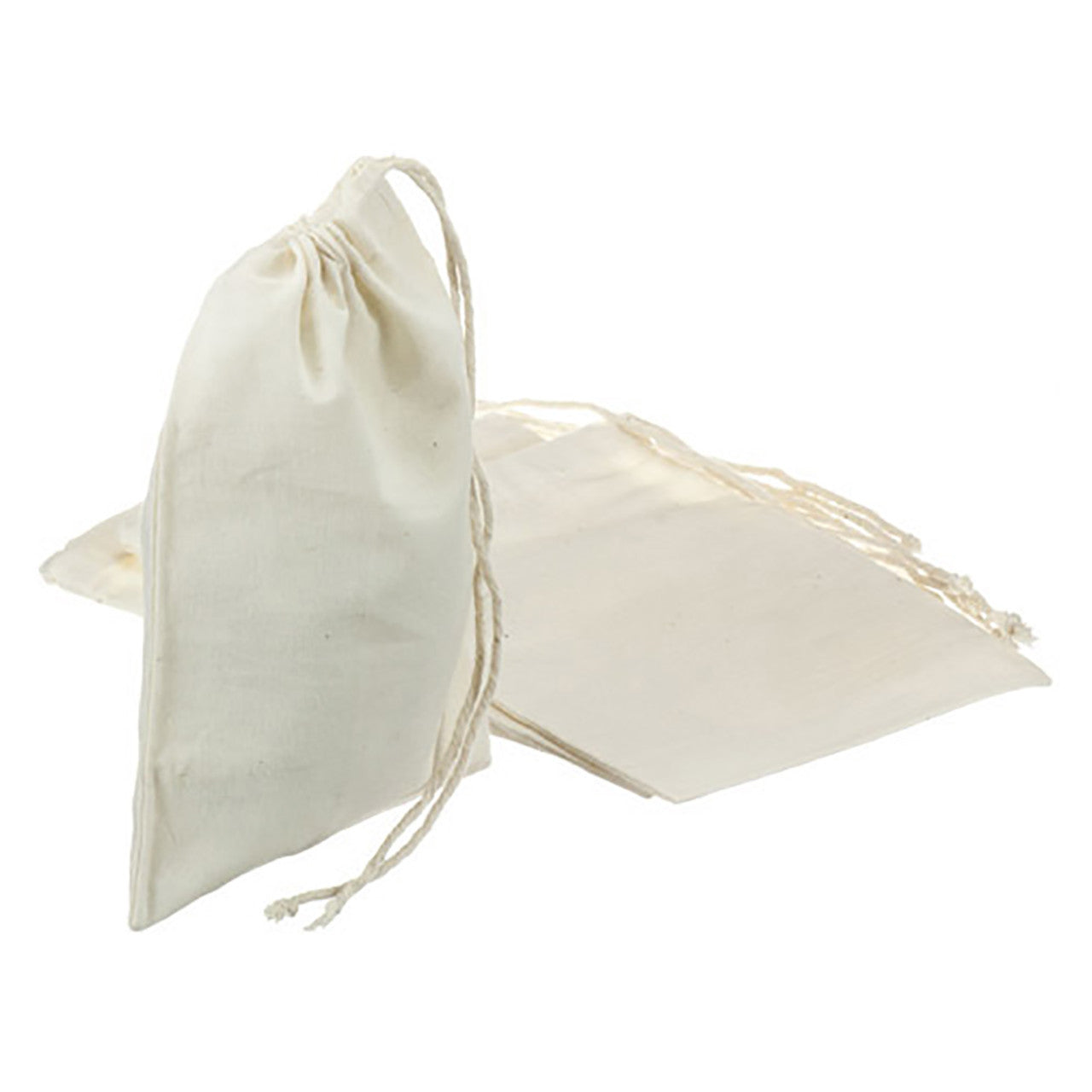 Large Cotton Reusable Tea Bags - 5 Pack - Image 1