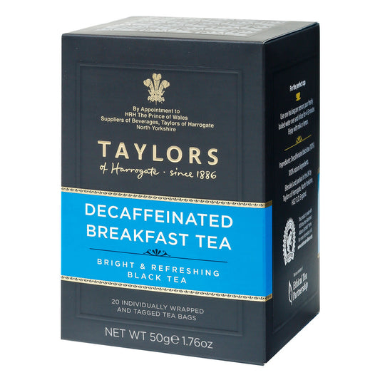Taylors of Harrogate Decaffinated CO2 Breakfast String and Tag Teabags - 20 count - Image 1