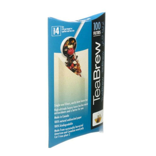 Tea Brew Biodegradable Paper Filter 4-8 Cup #4 - 100 Pack