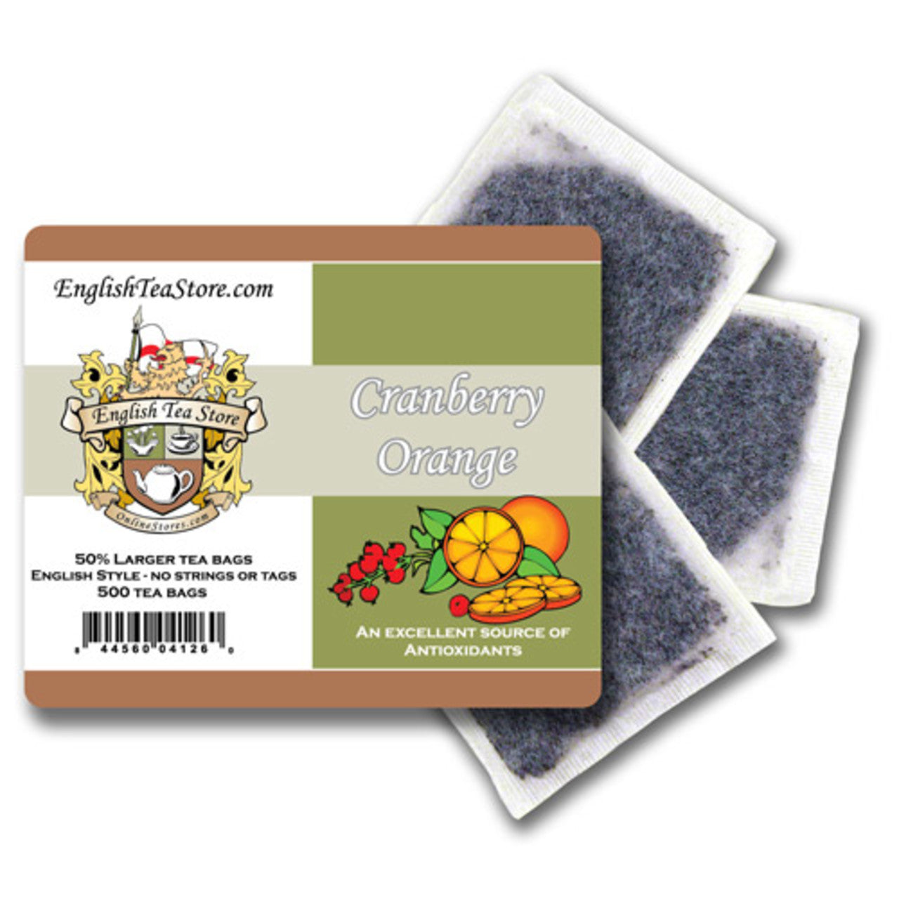 Cranberry Orange Flavored Black Tea - 500 Teabags Bulk
