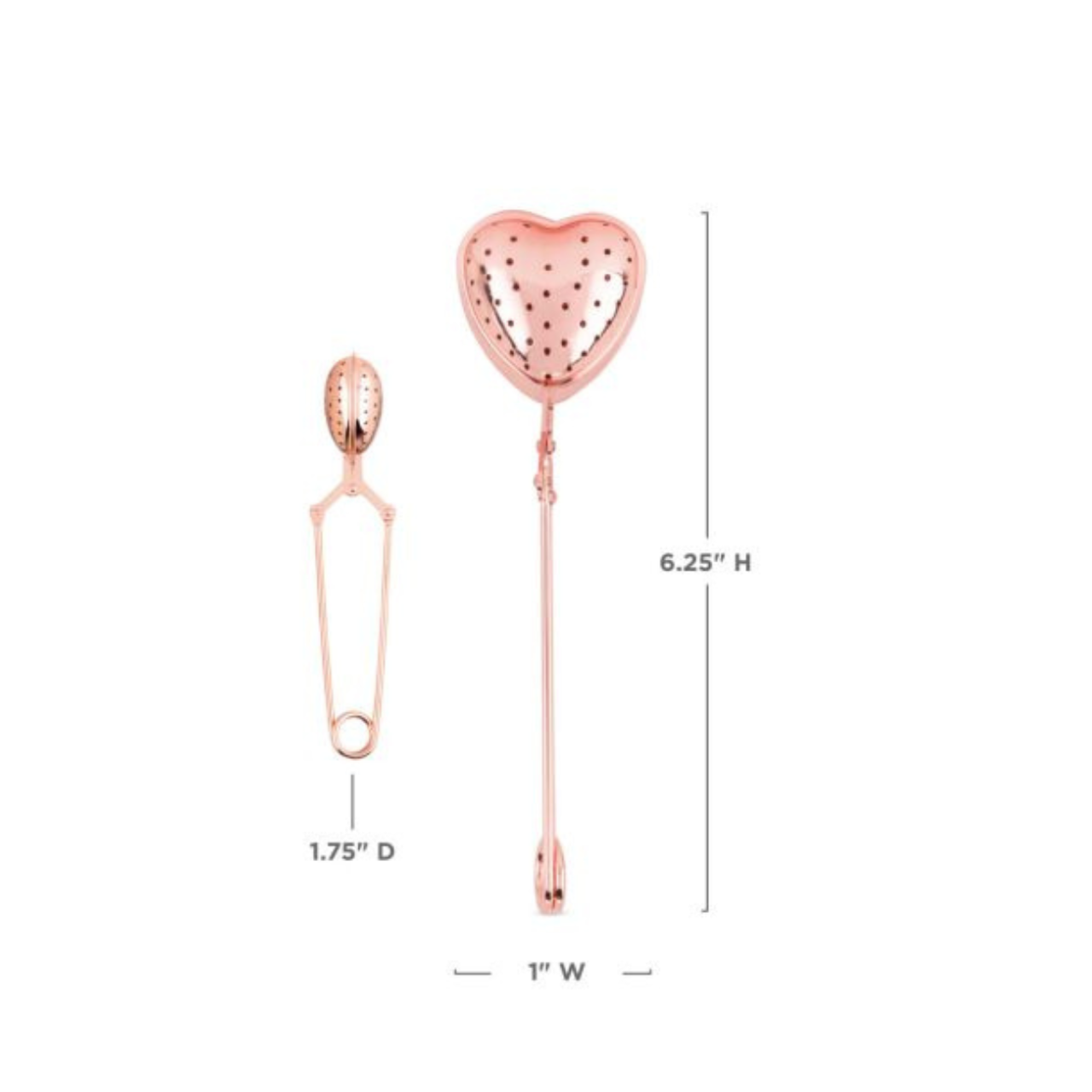 Snap Heart Tea Infuser - Rose Gold - Image 3