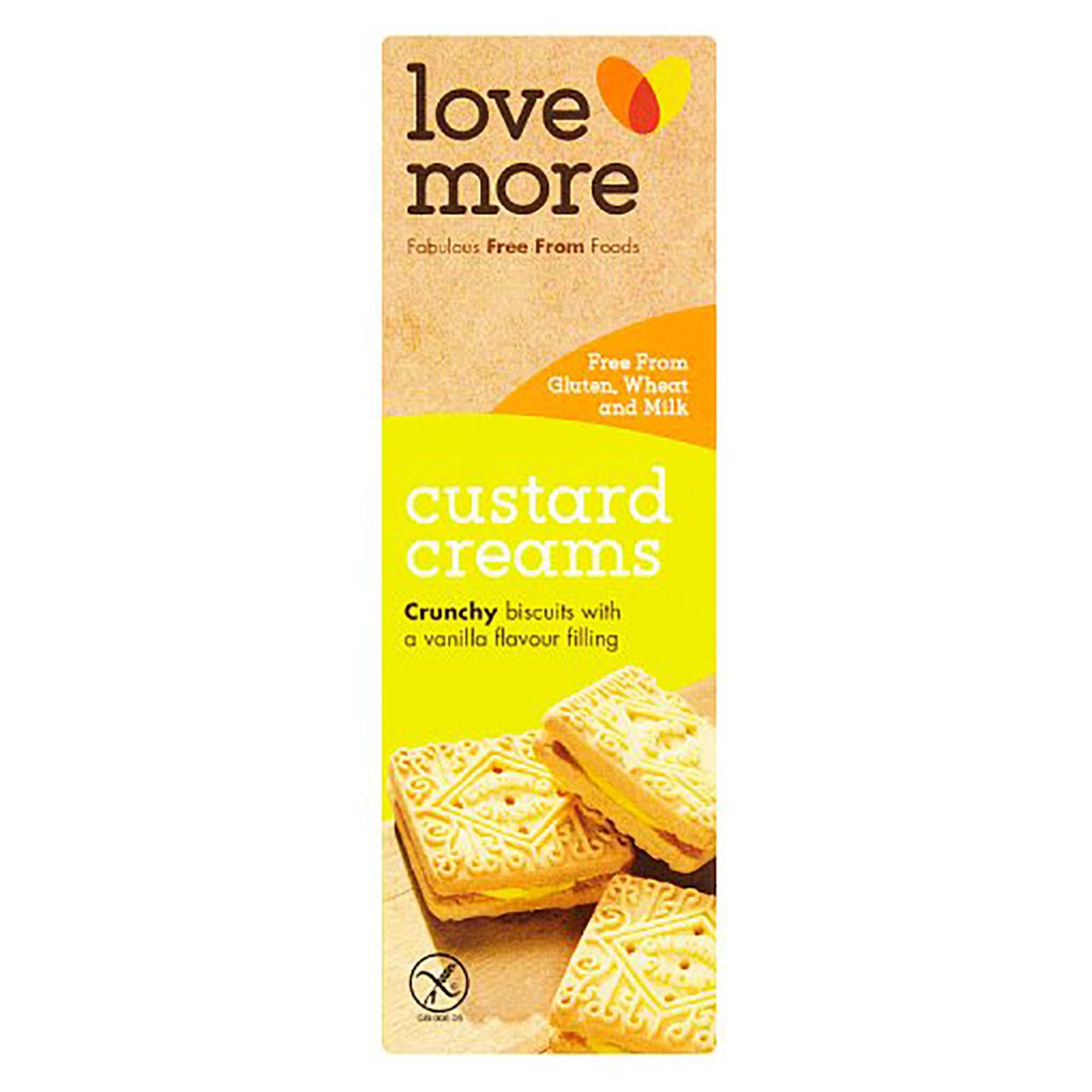 Lovemore Gluten Free Custard Cream Cookies  4.4oz (125g) - Image 1