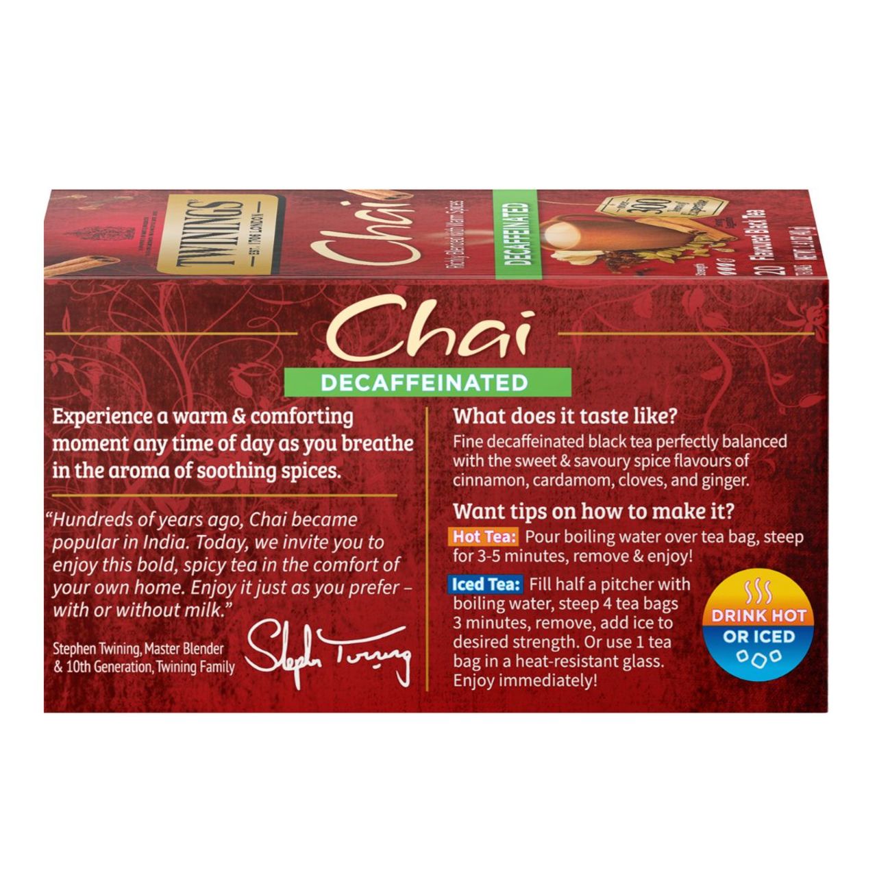 Twinings Decaffeinated Chai Tea - 20 count