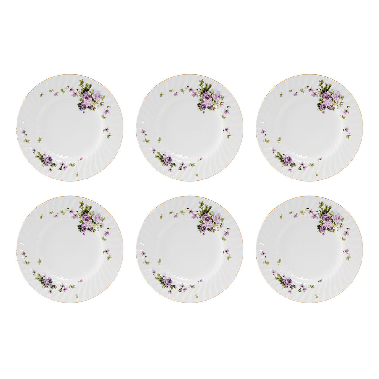 Lucinda Porcelain 7.5 inch Dessert Plates - Set of 6
