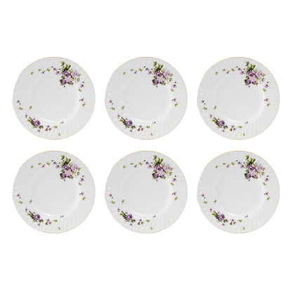 Lucinda Porcelain 7.5 inch Dessert Plates - Set of 6