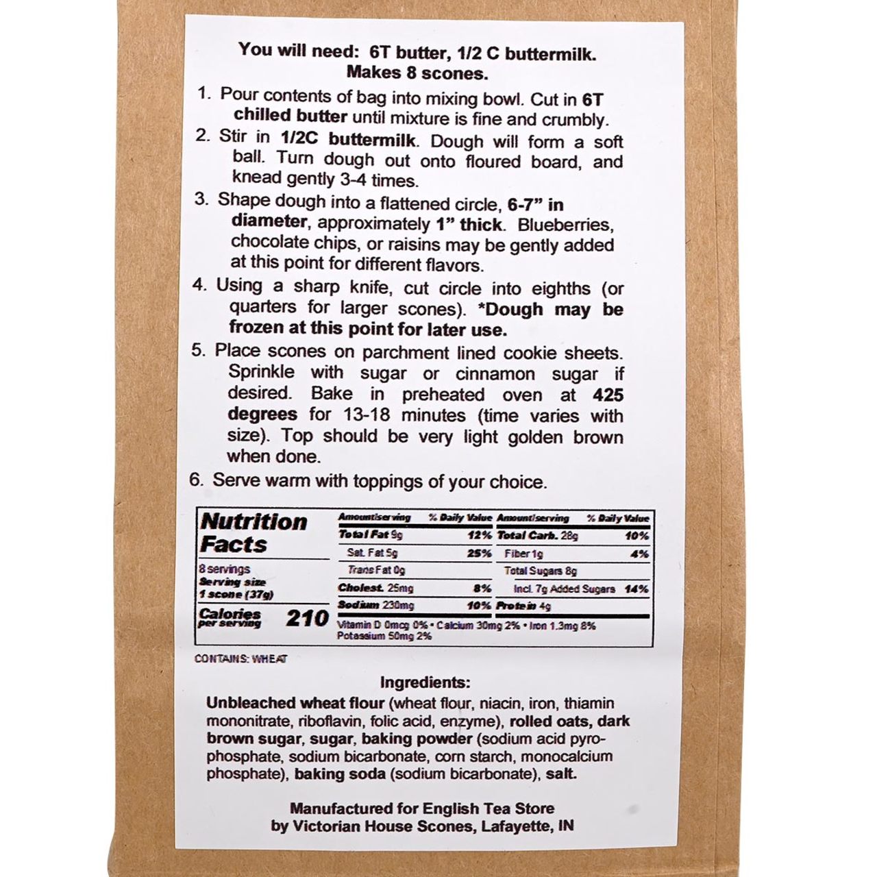 ETS Scone Mix - Oatmeal - 10.34oz (293g) - Image 2