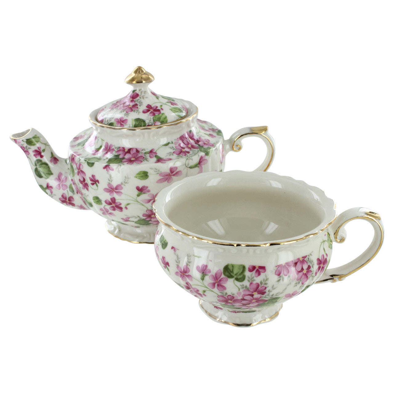 Pink Violet Porcelain - Tea for One - Image 2