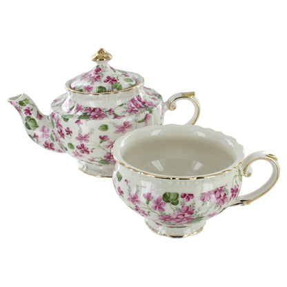 Pink Violet Porcelain - Tea for One - Image 2