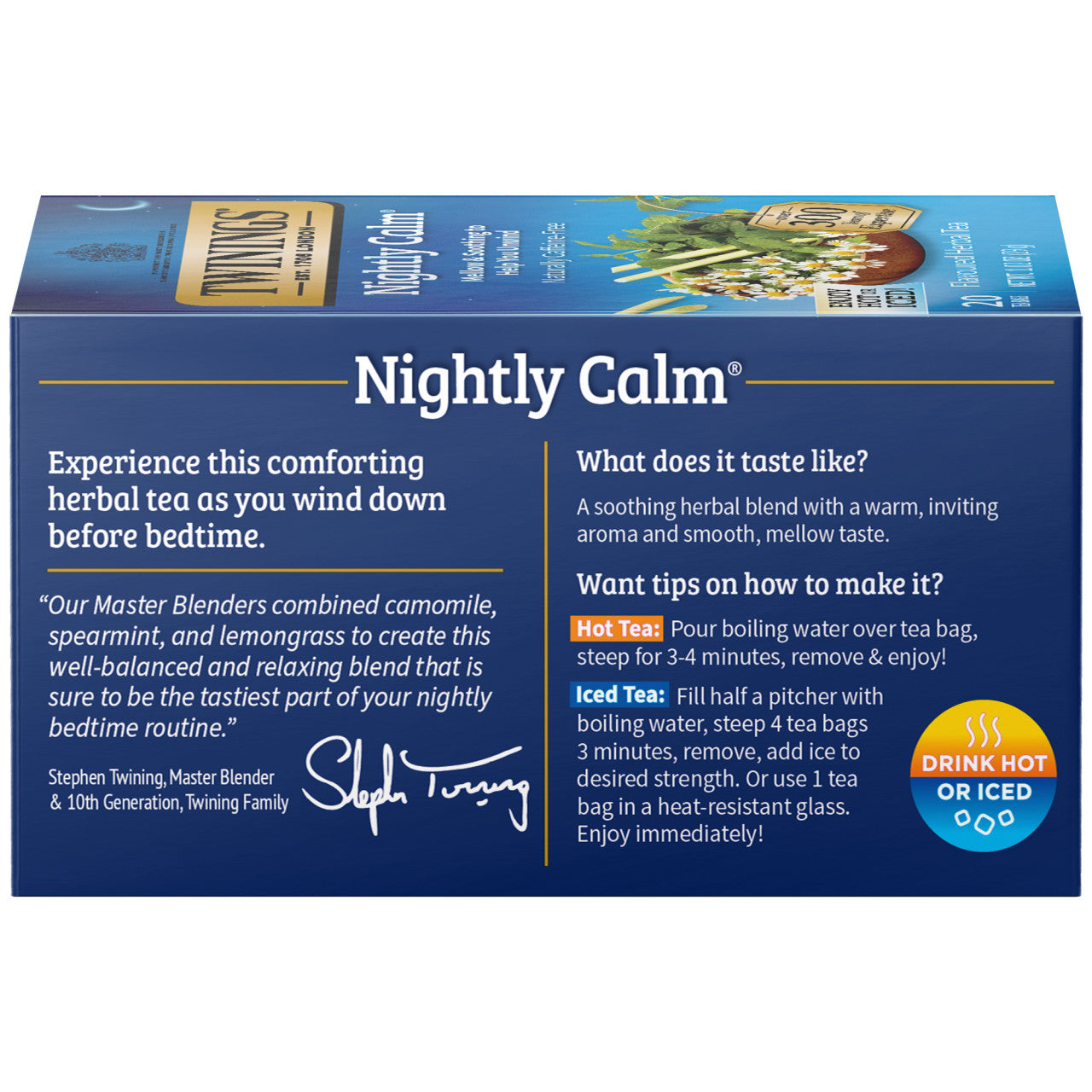 Twinings' Nightly Calm Herbal Tea - 20 count - Image 3