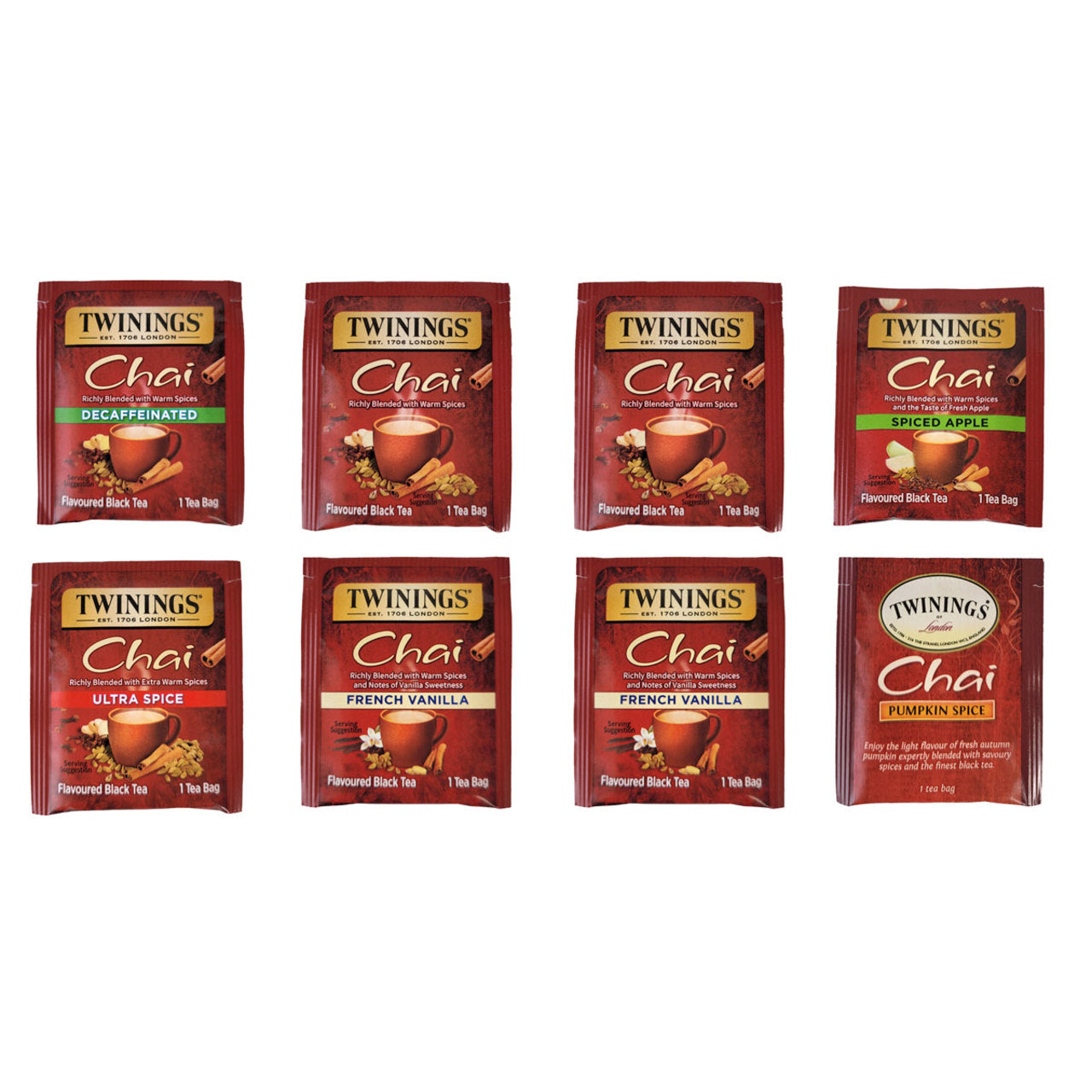 Tea Chests with Tea - Twinings' Chai Selections