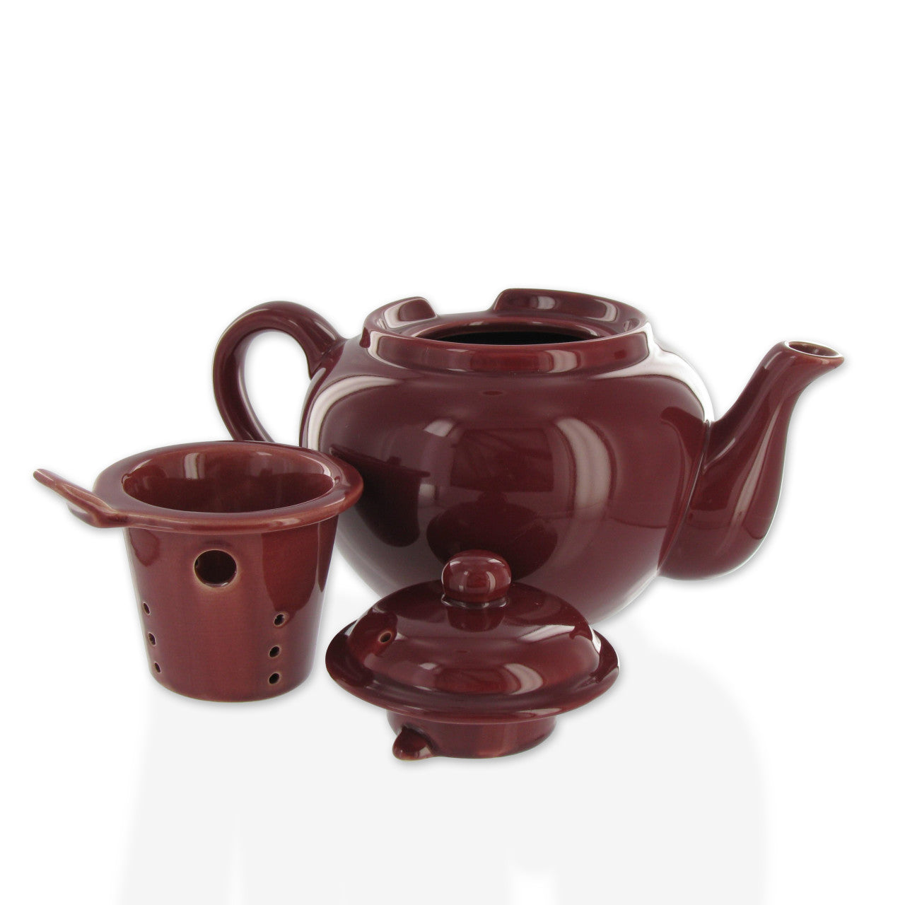 Amsterdam 2 Cup Infuser Teapot - Burgundy
