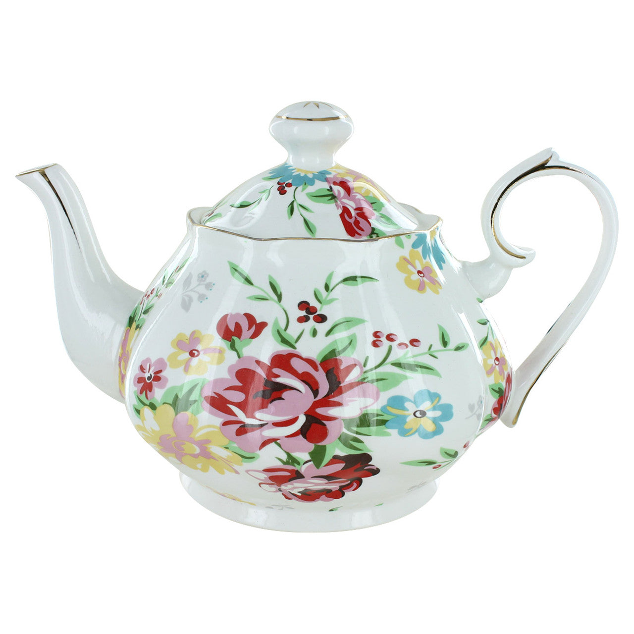Shabby Rose Cream Porcelain - 5 Cup Teapot - Image 1