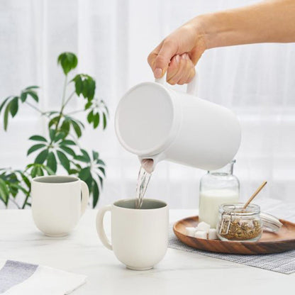 Pinky Up Jona 5 Cup Infuser Teapot - Matte White Finish