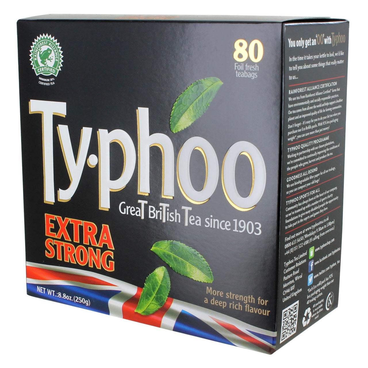 Typhoo Extra Strong Tea Bags - 80 count