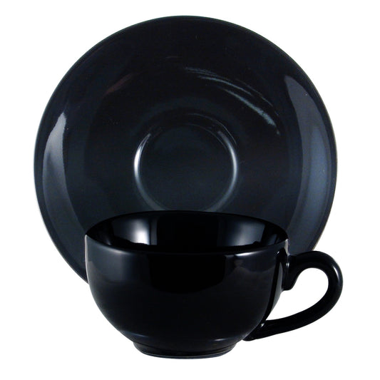 Amsterdam Tea Cup and Saucer - Black - Image 1