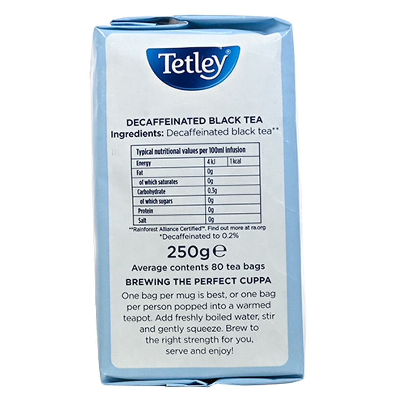 Tetley Decaf Tea Bags - 80 count