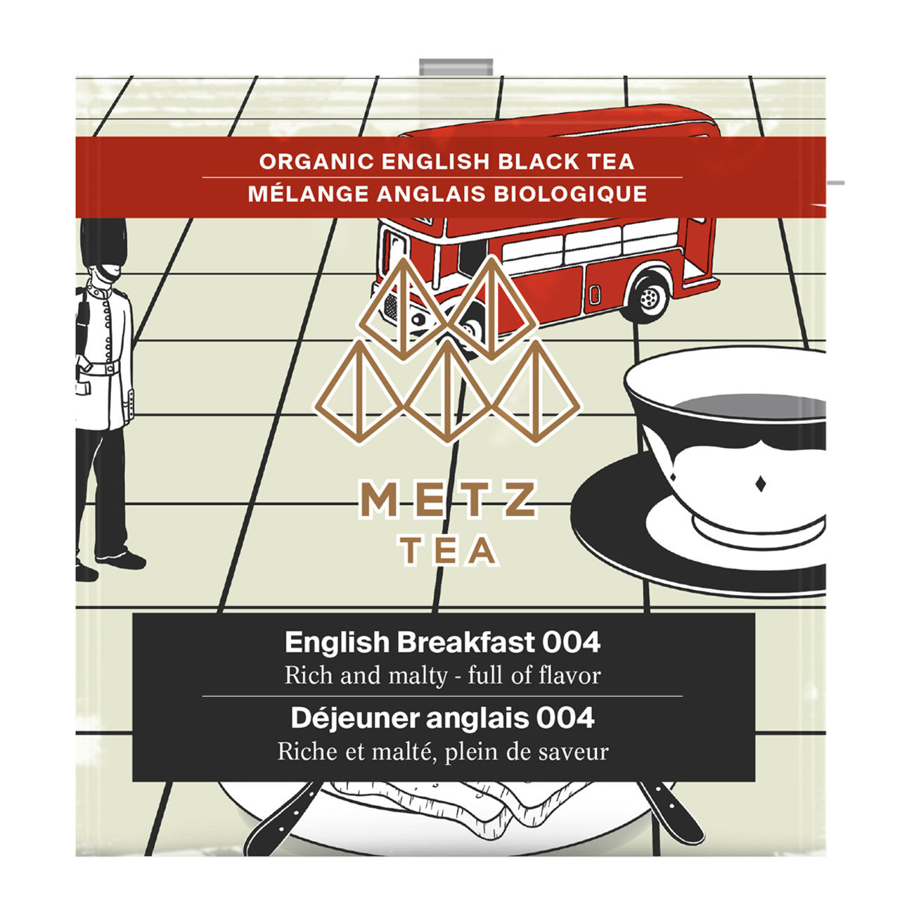 Metz Organic English Breakfast Tea - 25 count