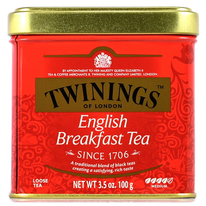 Twinings English Breakfast Loose Tea Tin - 3.53 oz (100g) - Image 2