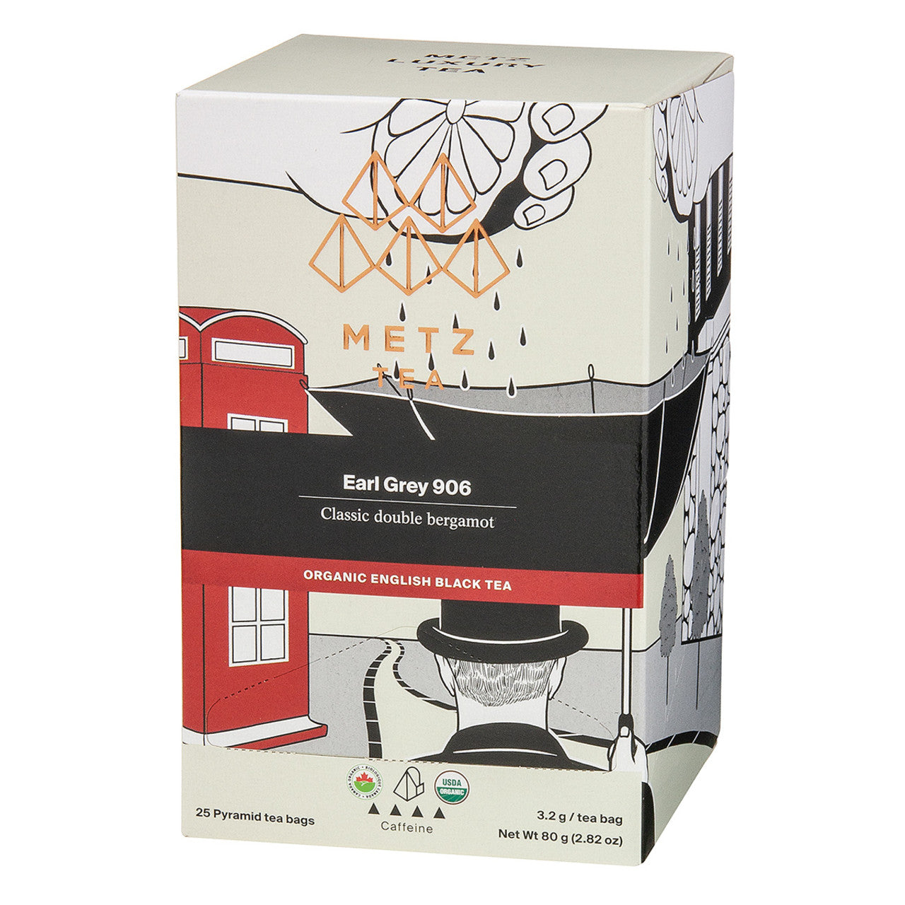 Metz Organic Earl Grey Tea - 25 count