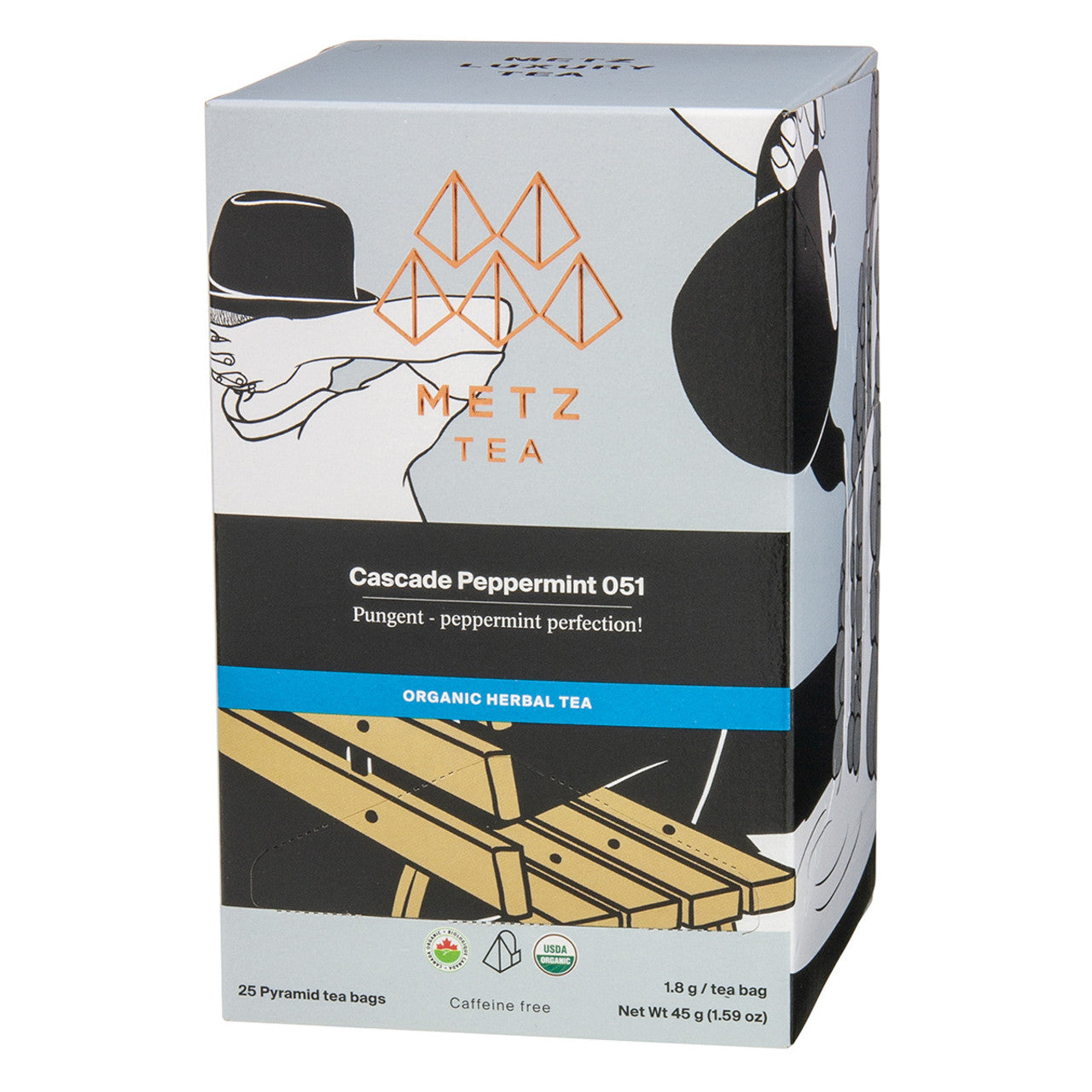 Metz Organic Cascade Peppermint Tea - 25 count