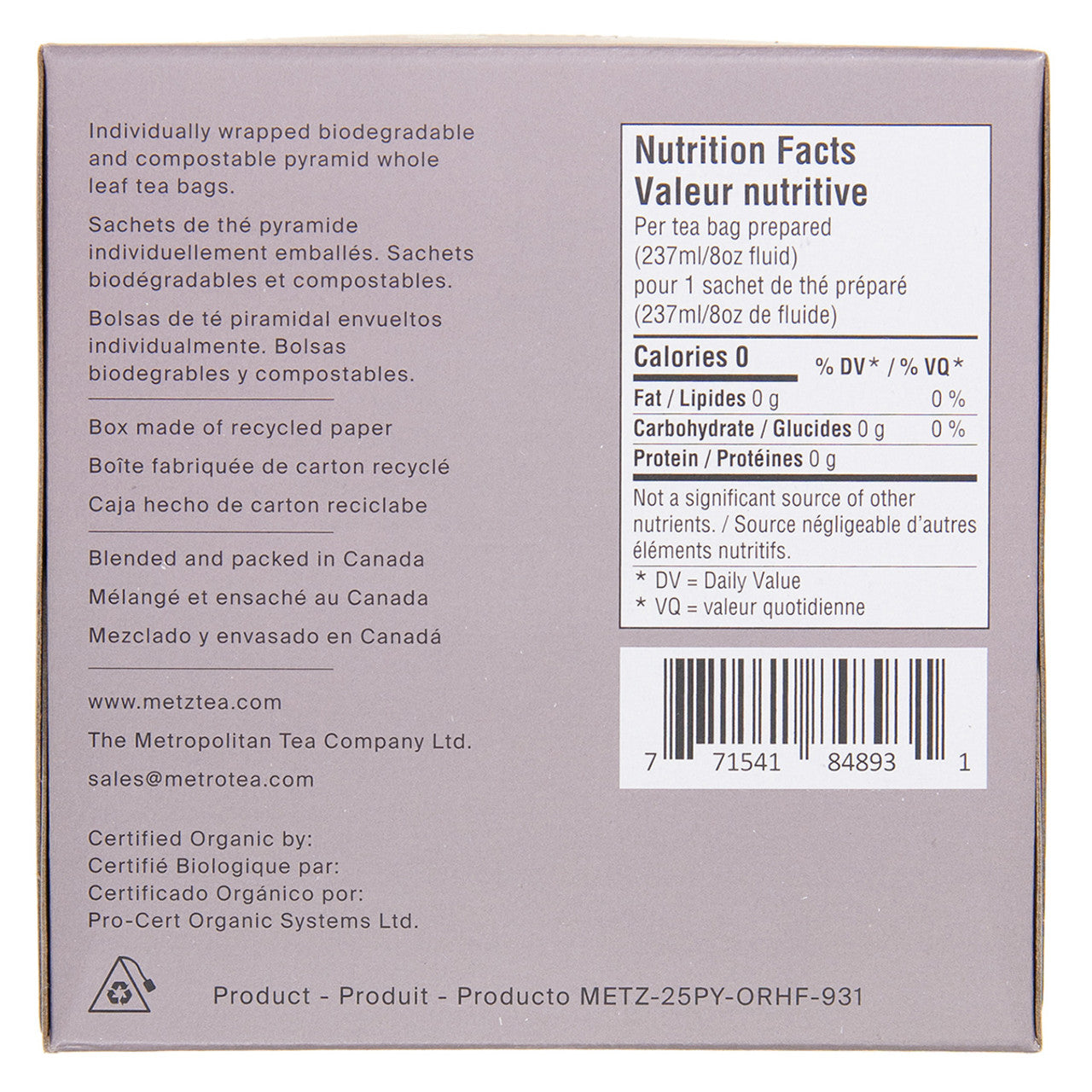 Metz Organic Berry Berry Tea - 25 count - Image 7