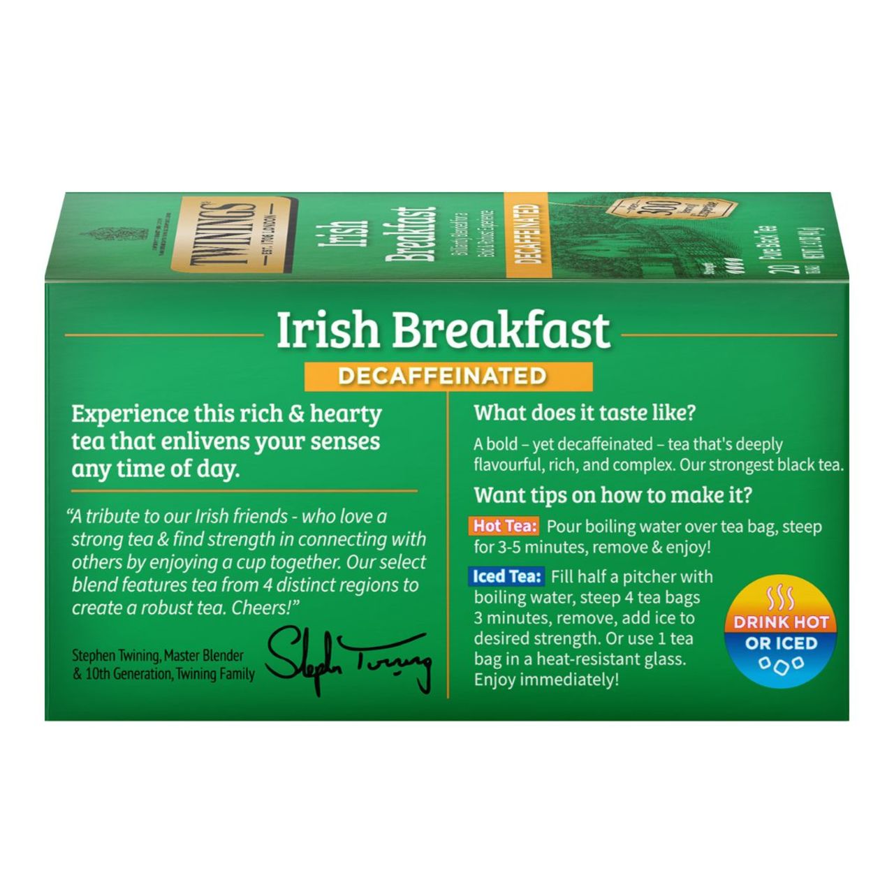 Twinings Irish Breakfast Decaffeinated Tea - 20 count - Image 4