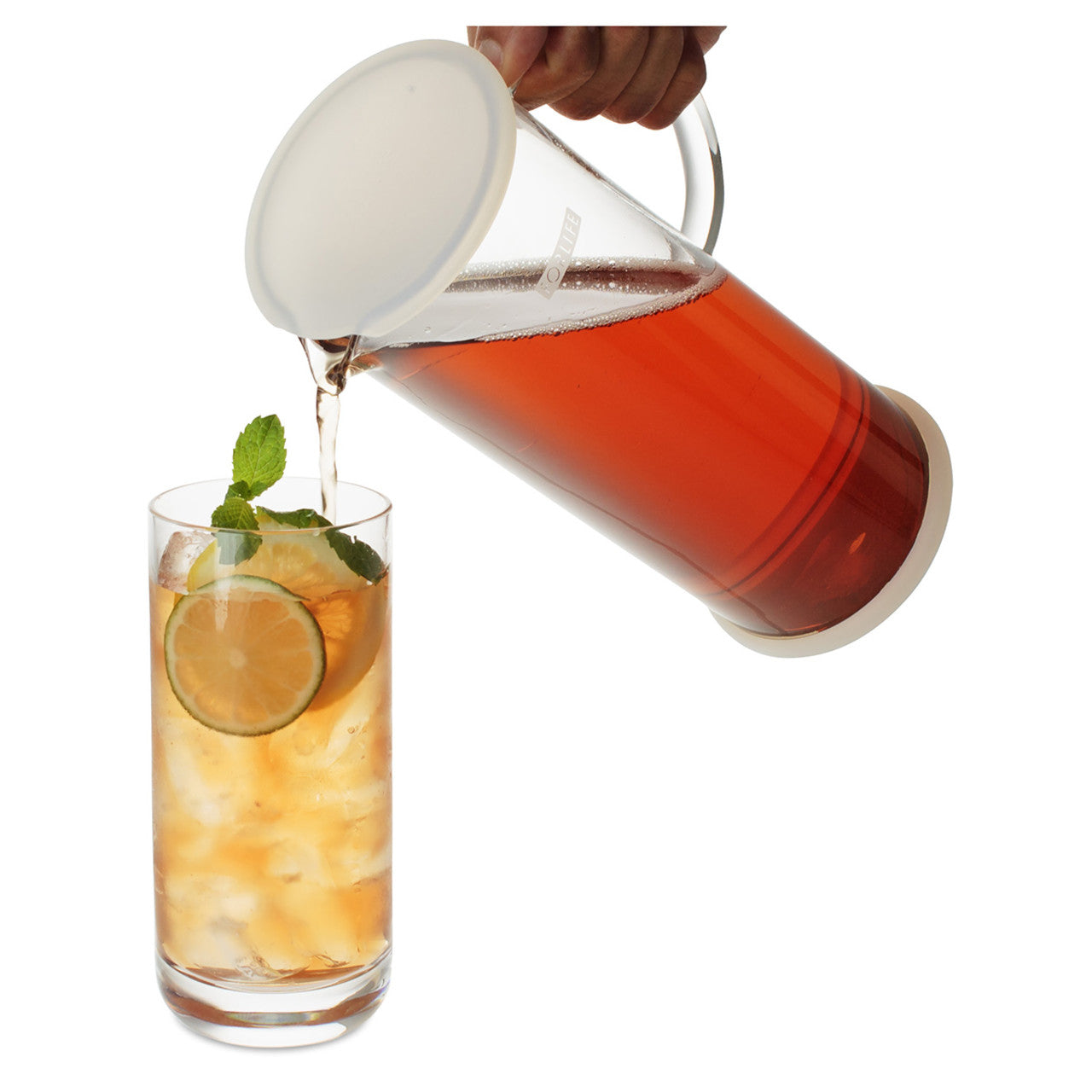 Forlife Lucent Glass Iced Tea Jug w/ Capsule Infuser 48 oz.-Mint Green