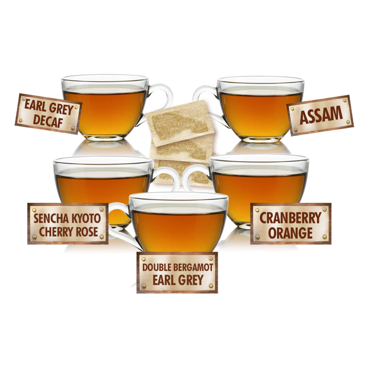 Potpourri Sampler - 5 Tea Bags of 5 Flavorful Teas
